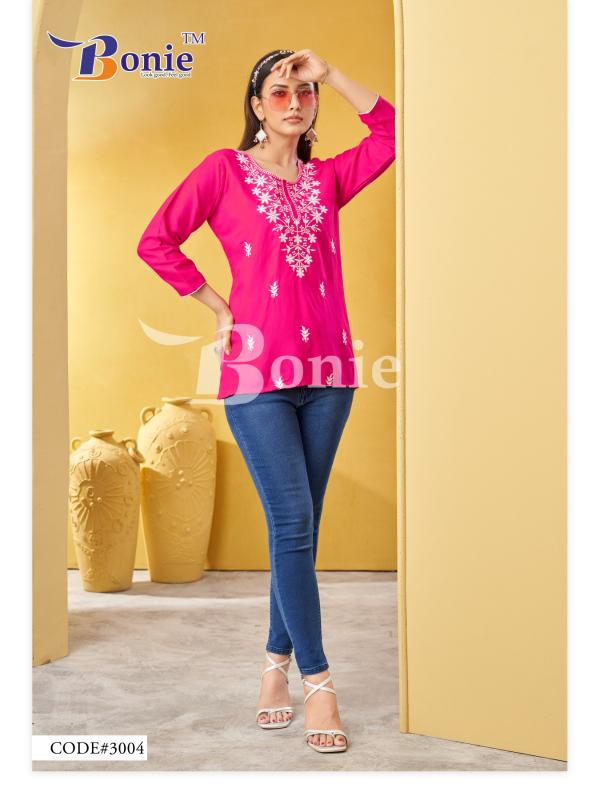 Bonie Aisha Vol 3 Stylish Rayon Lucknowi Ladies Top Collection